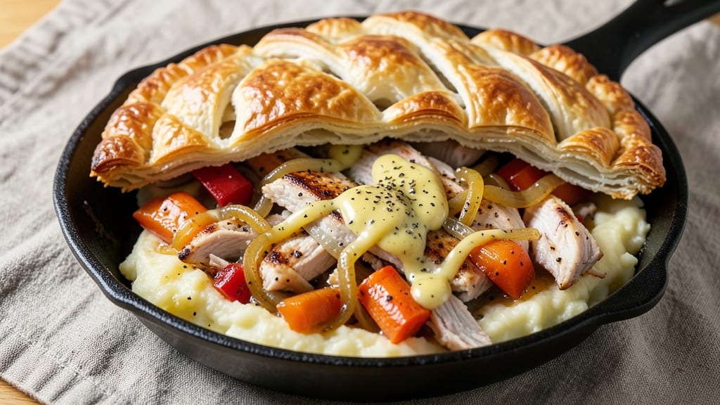 Breakfast Pot Pie Recipe: Flaky Potato Crown Over Savory Veggie Filling