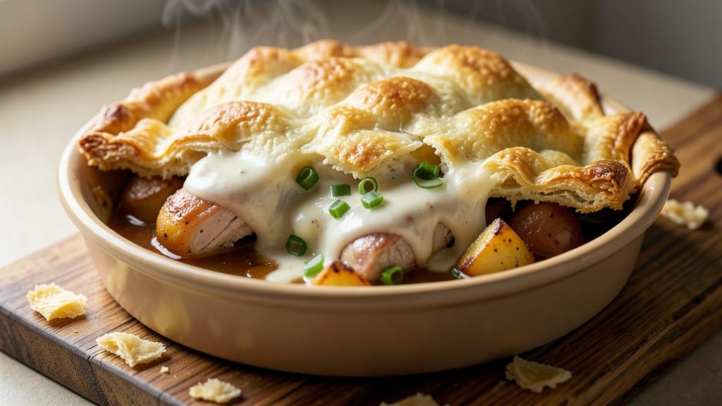Copycat KFC Pot Pie Recipe: Crispy Cornmeal Crown Over Creamy Chicken Gravy